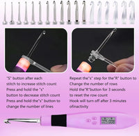Counting Crochet hook Kit with 18 Different Size Interchangeable Crochet Needle, Light Up Crochet Hooks for Stitch &
